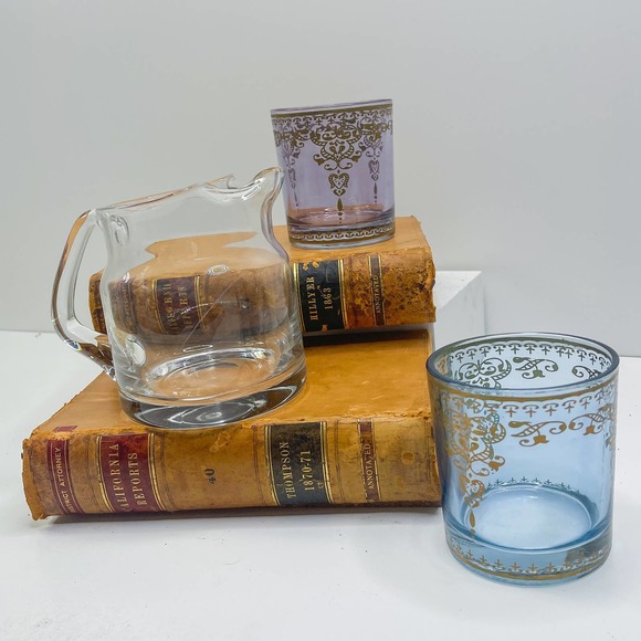Vintage Moroccan Lowball Glasses & Shot Glass - 5 Pieces - Picture 5 of 6